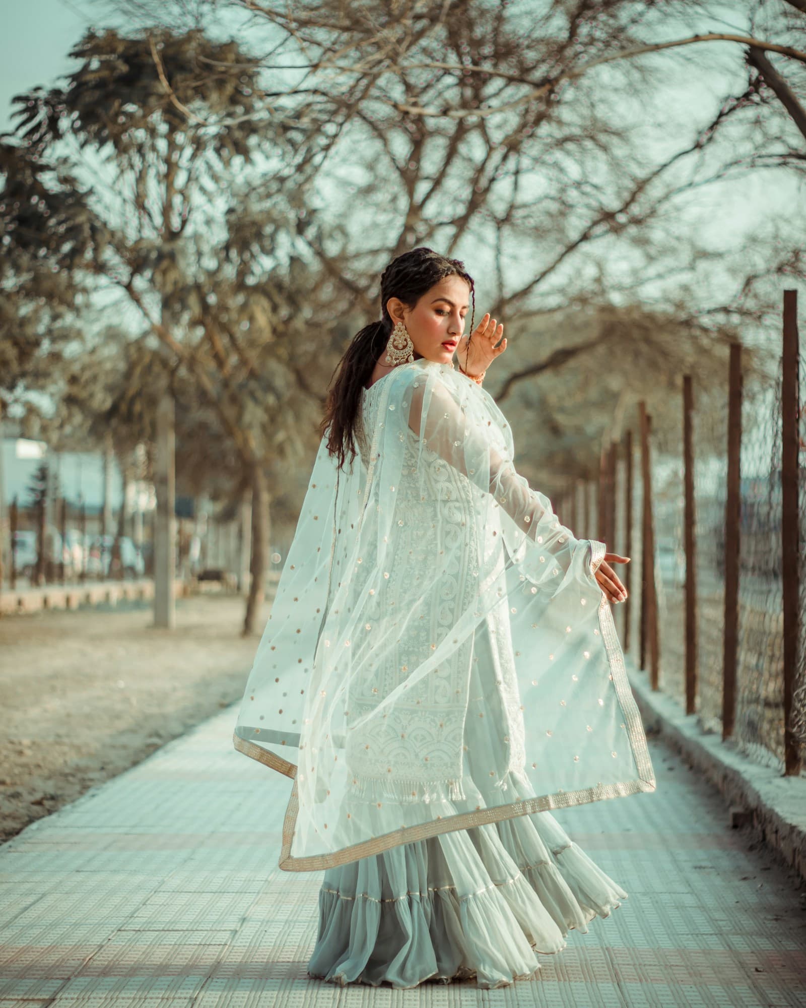 Bride in a red bridal lehenga