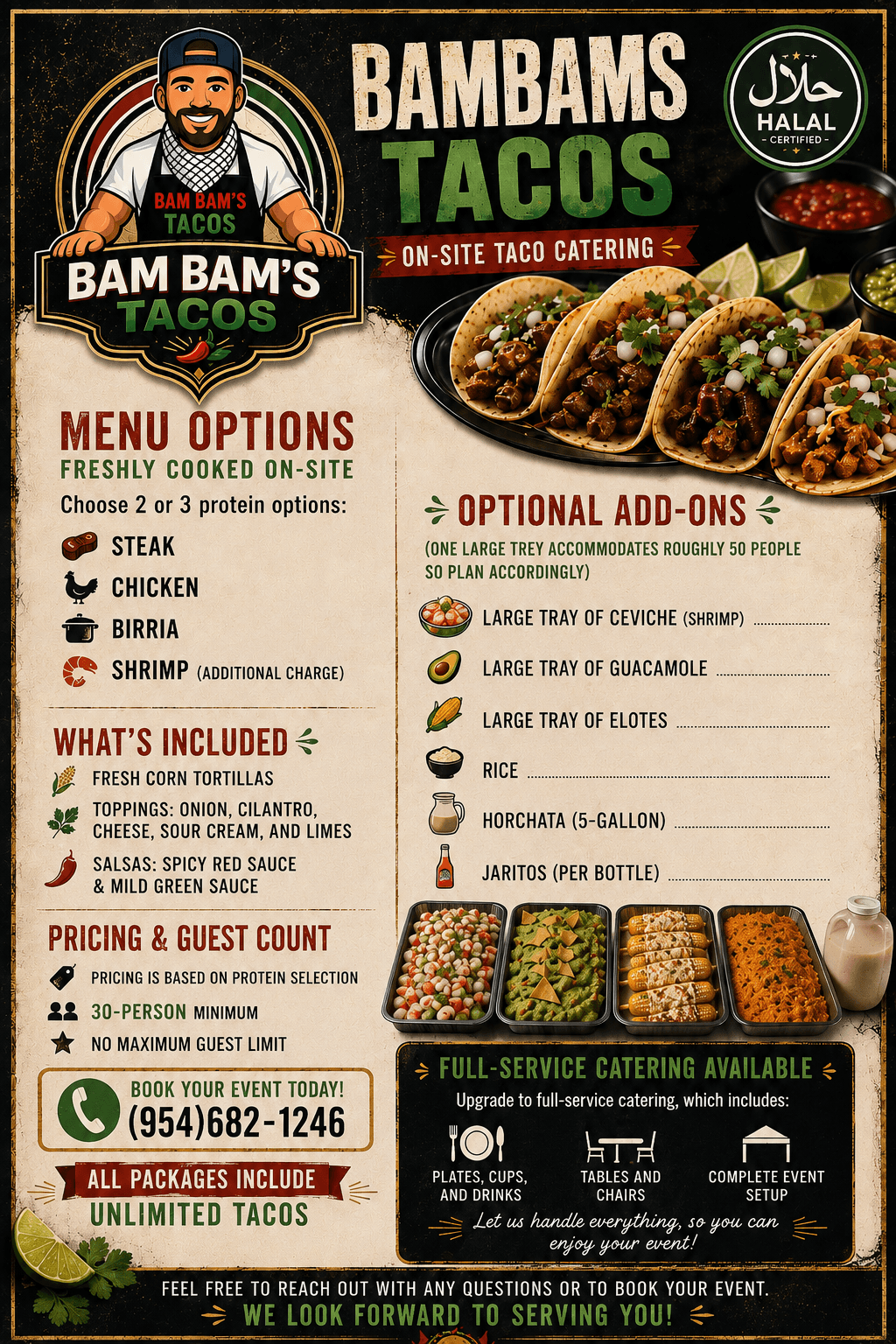 Full menu